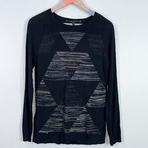 Bcbgmaxazria Miliana metallic geometric sweater size small